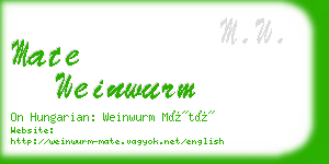 mate weinwurm business card